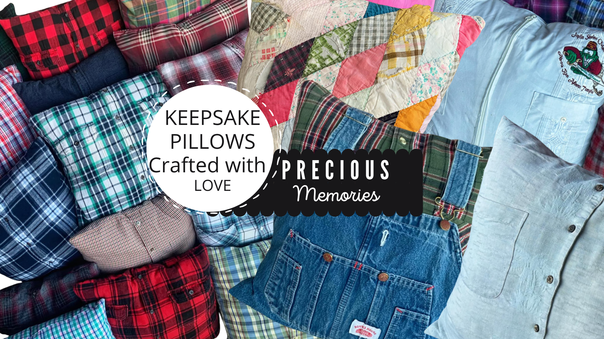 Keepsake Pillows made from cherished clothes